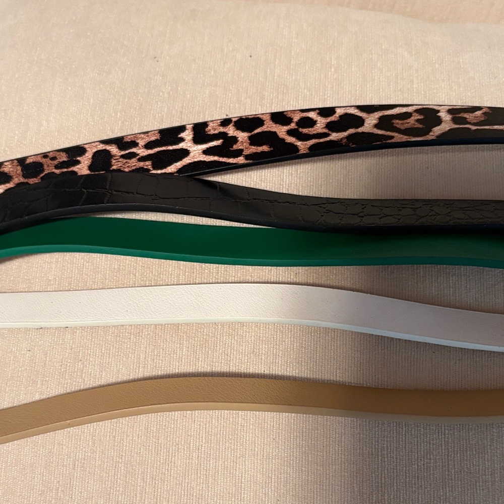 ✨LOT✨New-Stylish Women's Belt Set - Gold, Green, Black, Leopard Print - Picture 2 of 3